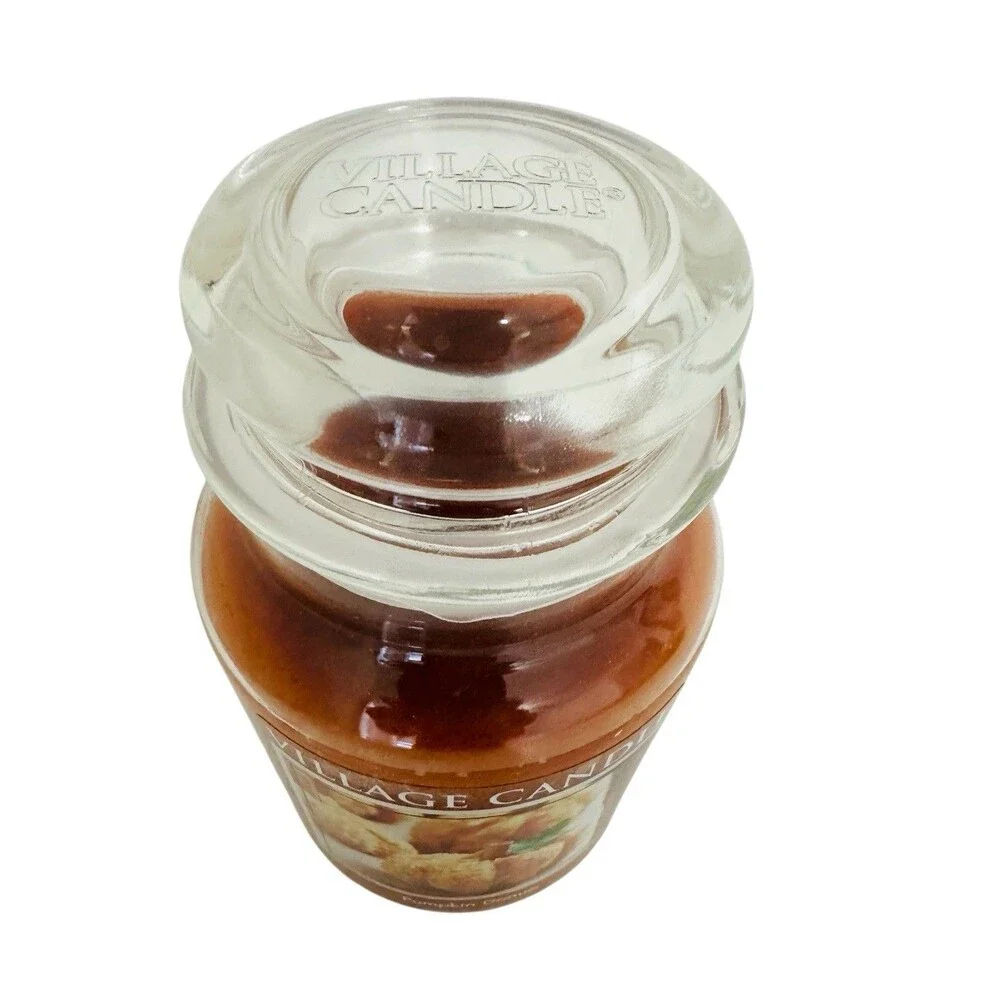 Village Candle Pumpkin Donuts Large Jar Candle Two Wick 21.25 Oz NEW